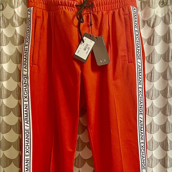 Men’s Armani Exchange Red Athletic pants size XS. - Picture 1 of 3